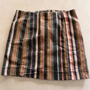 Jolt Multicolor Striped Mini Skirt